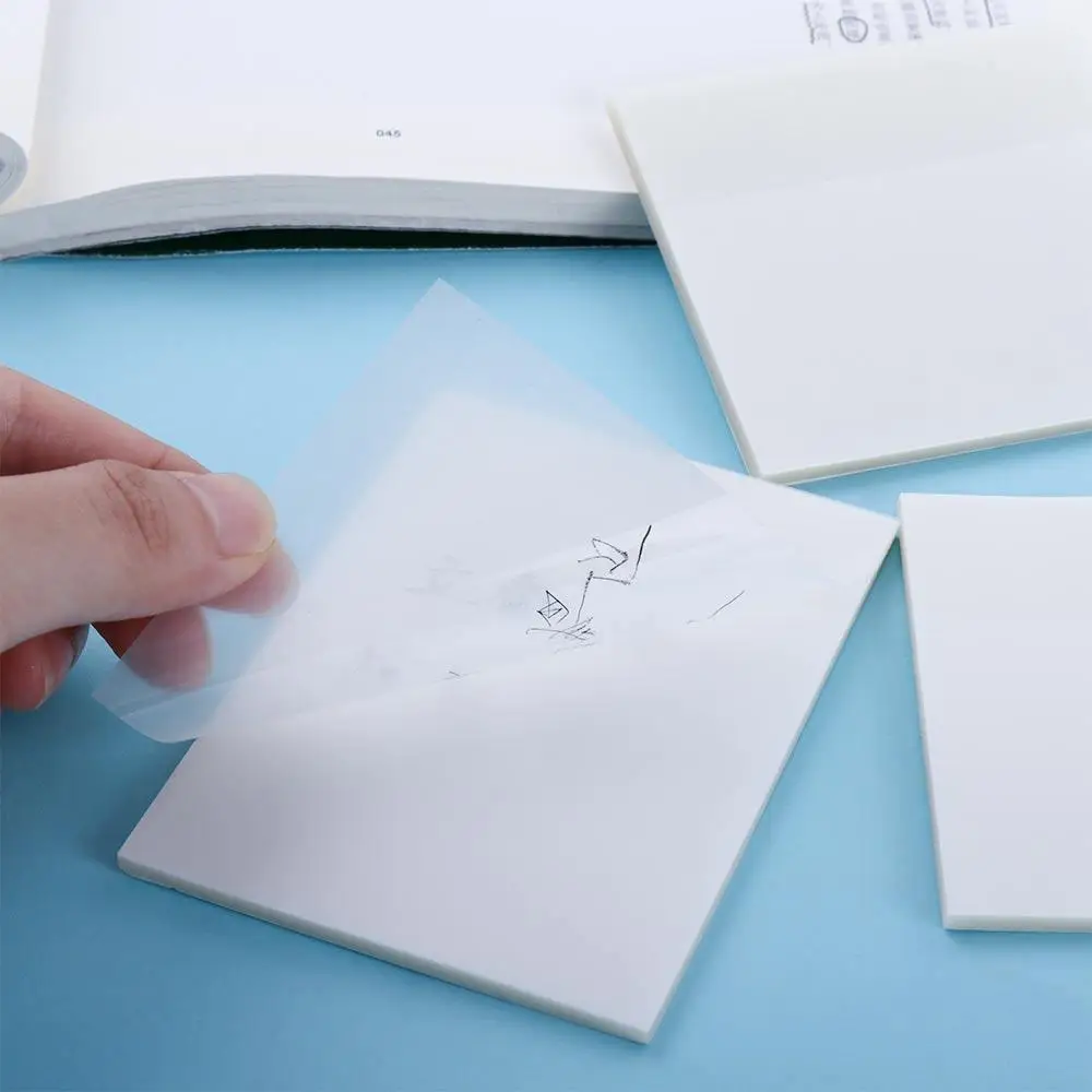 

Simple Creative Stationery Sticker Self Adhesive Notepad PET Memo Pad Planner Sticker Transparent Sticky Notes Daily To Do List