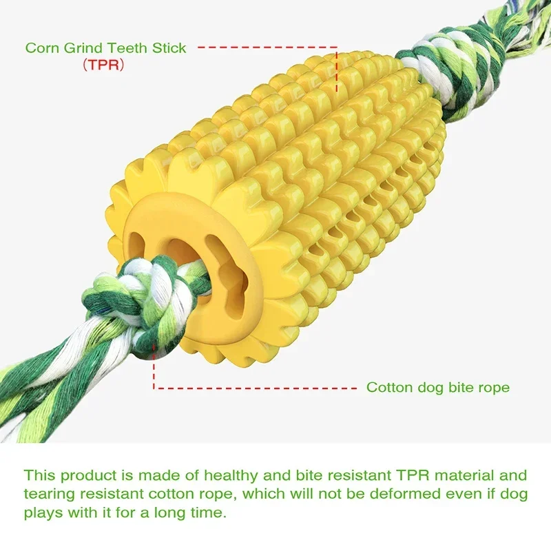 Pet Supplies Corn Puller Dog Puller Toy Teeth Cleaning Toy Wear resistant and Anti biting Toy Fun Dog Chewing