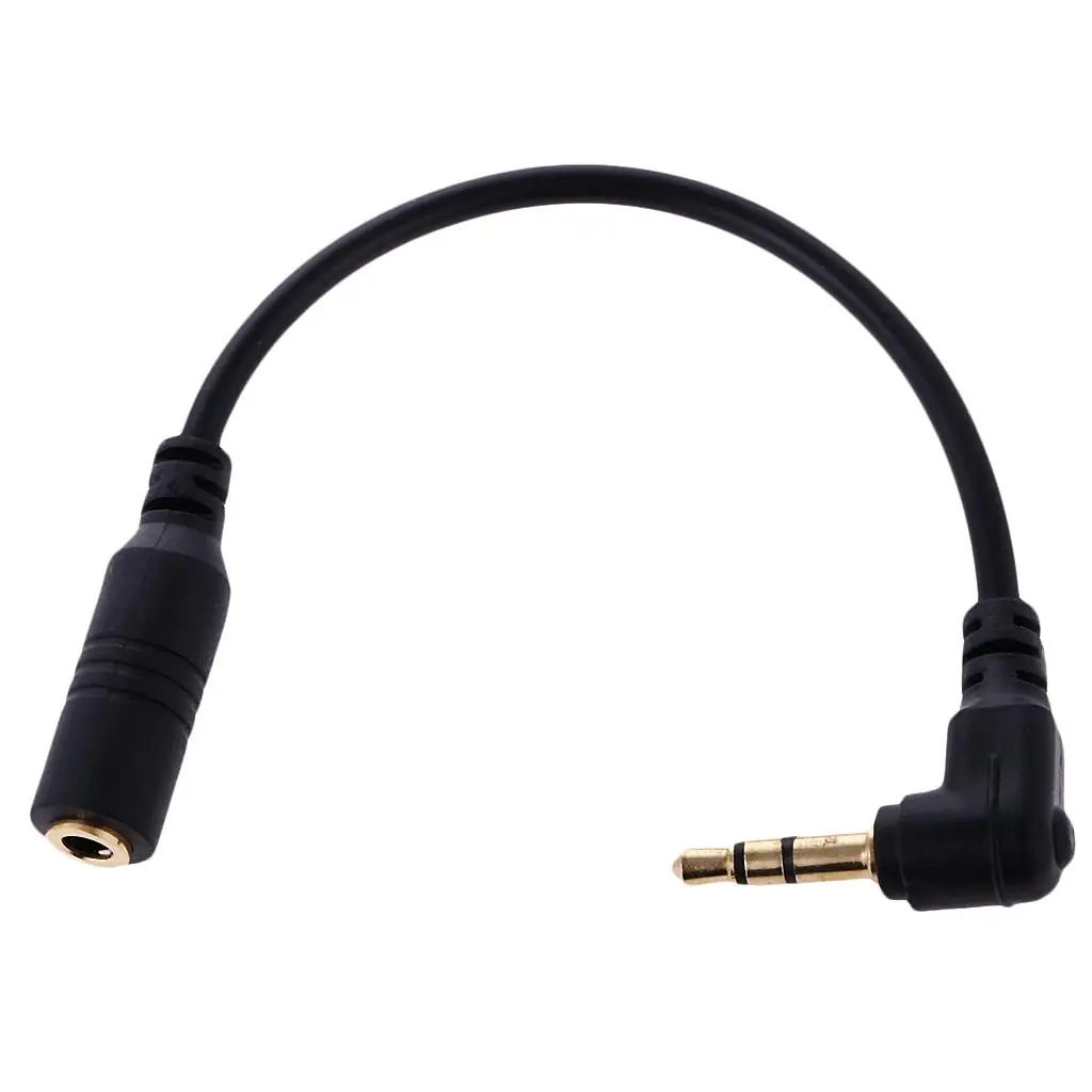 Black Male to Female Audio Extension Cable Connector for MP