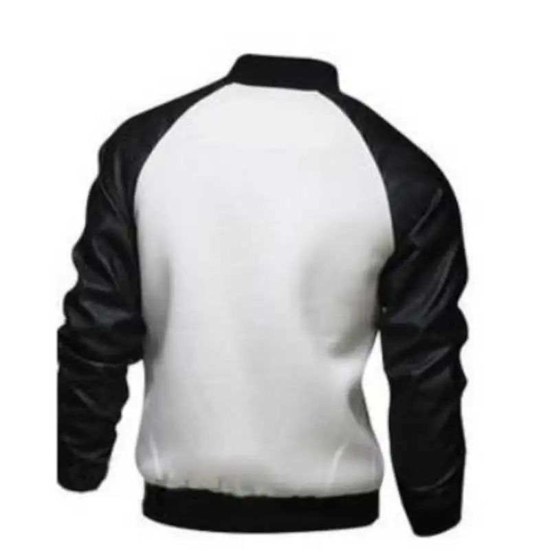 Casual Jackets Mens Black Pu Leather Raglan Sleeve Stand Collar Loose Outerwear Baseball Uniform Military Bomber Overcoat M-4X