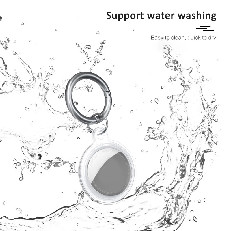 1pcs Waterproof Keychain Holder For Airtag Anti-Lost Soft Bag Pet Collar Tracker With Full Cover