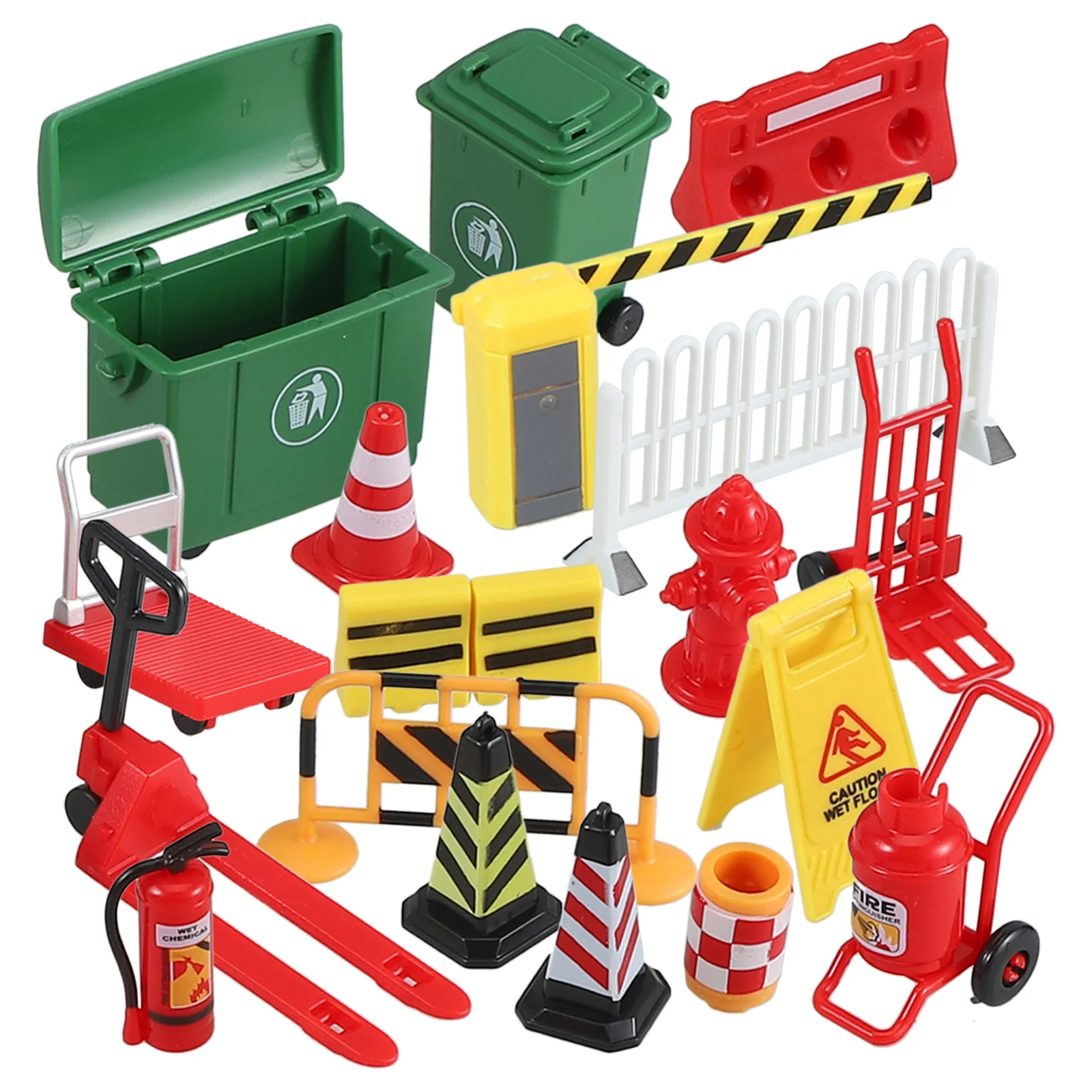 

Miniature Traffic Roadblock School Teaching Aids Barricade Sand Table Barrier Toy Plastic Sign