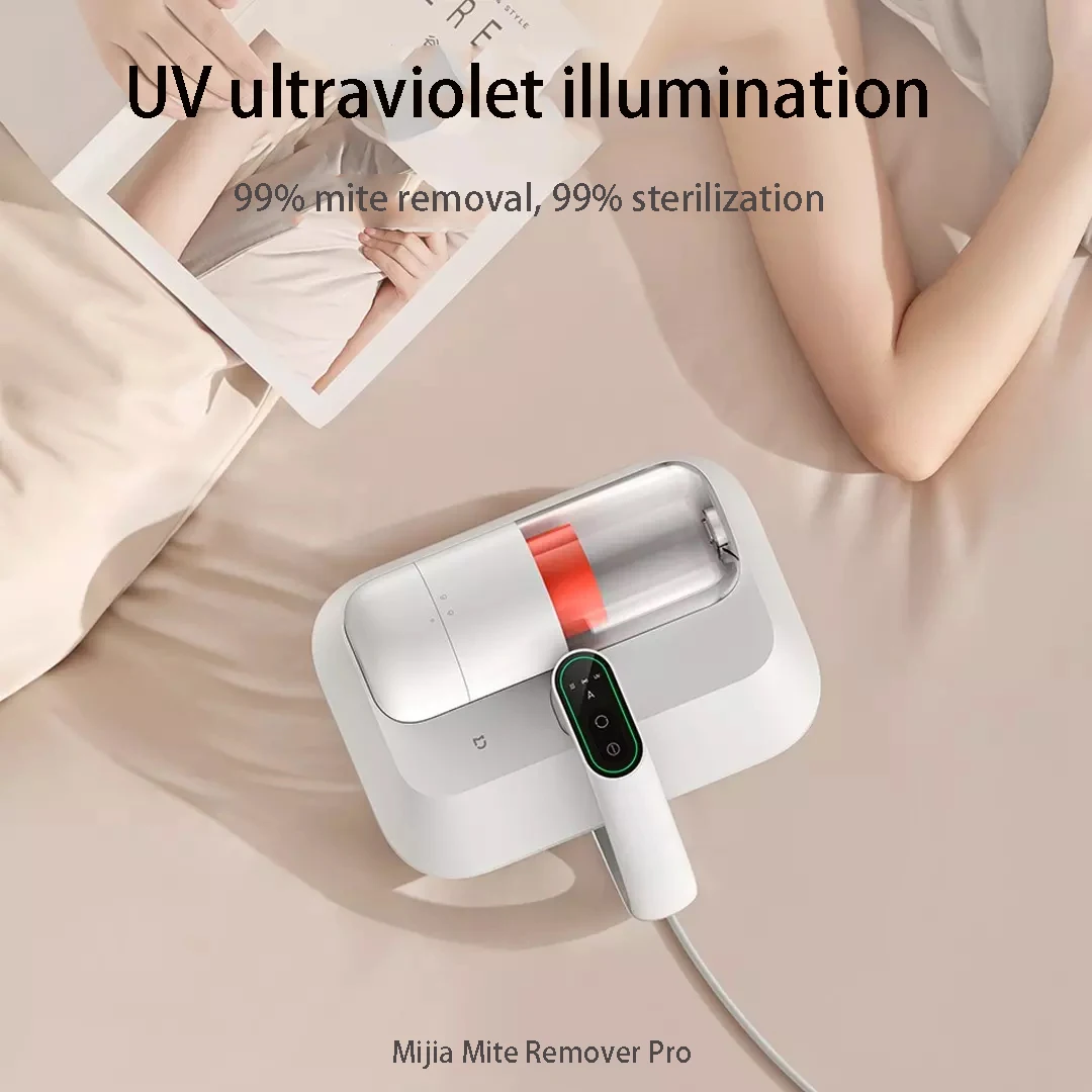 XIAOMI Mijia Vacuum Mite Remover Pro 14kPa Hurricane Suction LED Screen Display UV Sterilization 55 ° Hot Air Drying Smart Home