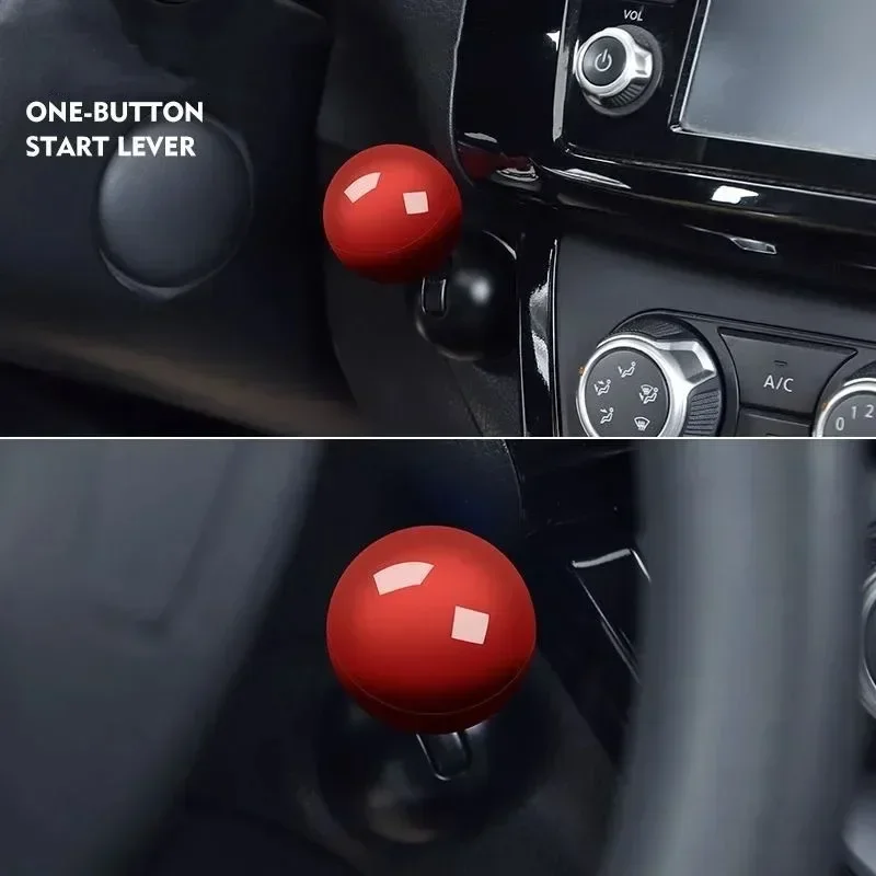 Car Start Button Plastic Ball-bar Car Engine Start Stop Button Joystick Ball Club Style Car One-touch Start Button Rocker