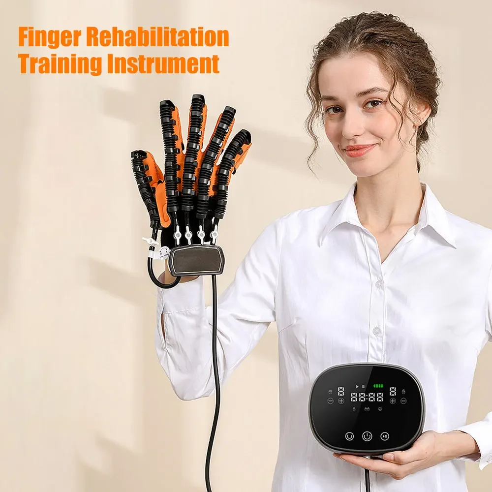 Left & Right Hand Finger Rehabilitation Exerciser Robot Gloves Stroke Hemiplegia Cerebral Infarction Training Equipment Therapy