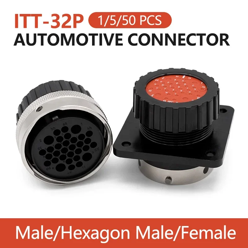 

1/5/50 PCS 32PIN ITT series aviation plug terminal male and female waterproof connector car connector 192900-0072 0055 0074 0344