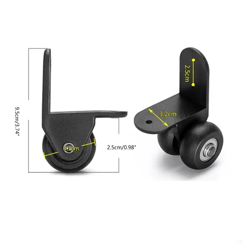 U75c 1 paire roues rechange pour les bagages valises améliore l'expérience roulement