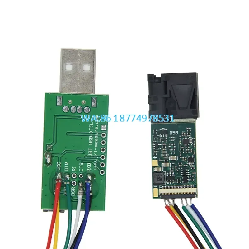 Wmwmnu for 10m Small Smart Distance Sensor USB Serial Port Red Position Optical Digital Sensor Class II Mm
