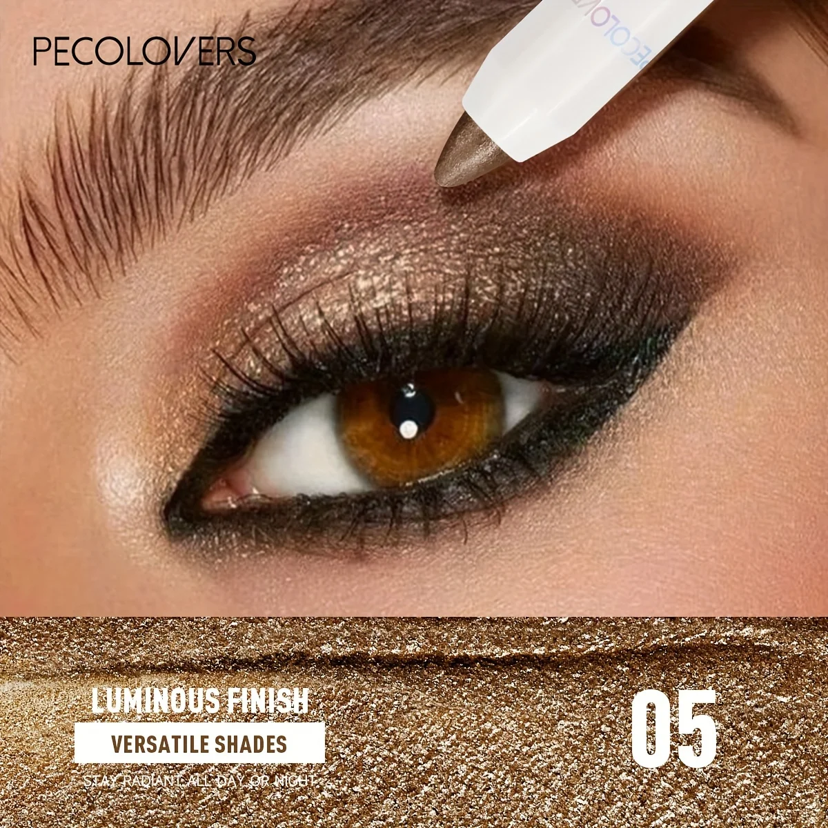 1PC Waterdichte Oogschaduw Sticks Langdurige Hoog Gepigmenteerde Shimmer Glitter En Mat Neutraal Bruin Oogschaduw Potlood Krijt