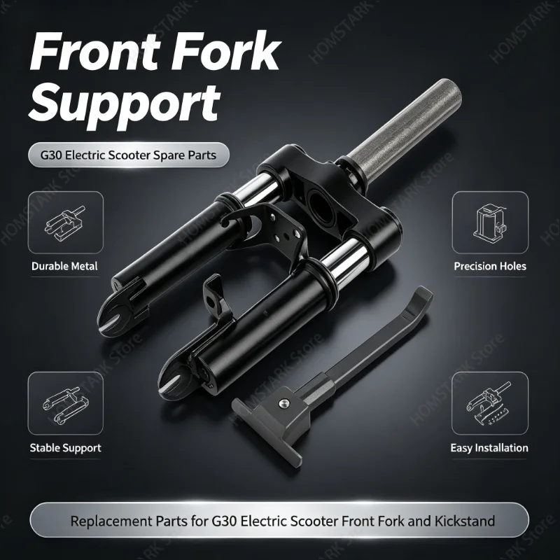 Fit For MAX G30 Electric Scooter, Front Fork Suspension & Kickstand Shock Kit, Replacement Parts For Damping Upgrade
