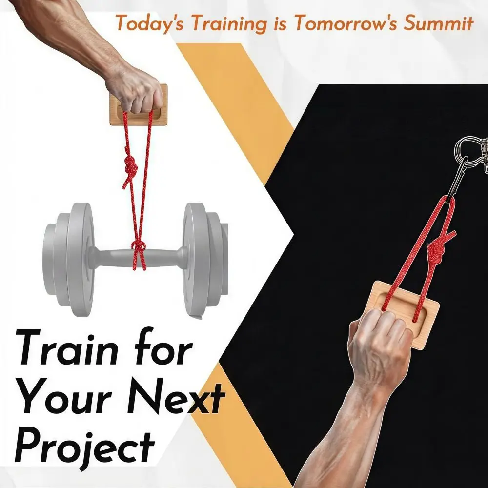 New Wooden Climbing Hangboard Sturdy Dual Pocket Grip Blocks Dual Depth Portable Finger Strength Trainer Power Forearm Training