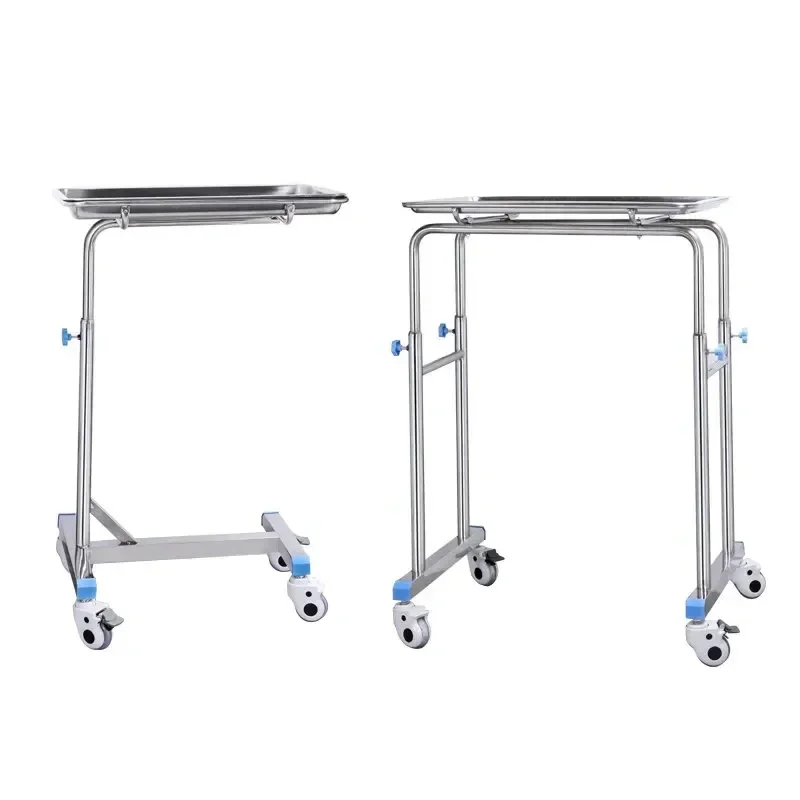 Thickened Stainless Steel Trolley Medical Rack Barber Shop Trolley Hospital Surgery Tray Trolley Beauty Salon Auxiliary Cart