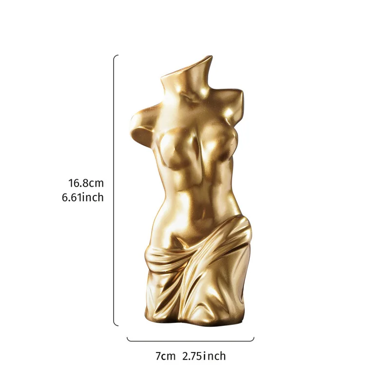 

Amputated-arm human figure innovative Nordic ceramic decorative dried flower vase tabletop decoration accessory decoration