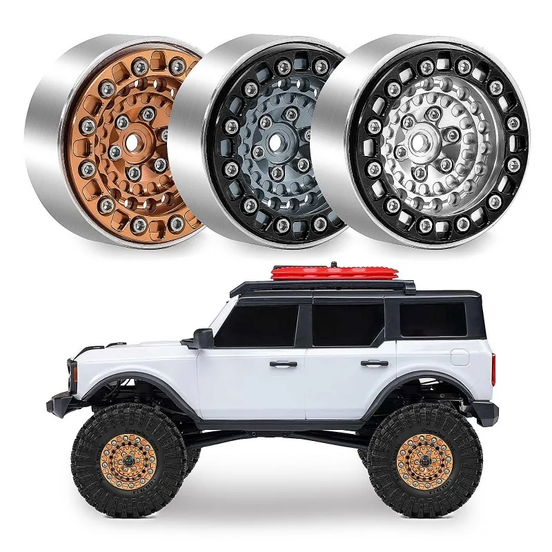 

4PCS 1.3 Inch Aluminum Alloy Beadlock Wheel For 1/18 TRX4M SCX24 FCX24 Axial SCX24 AX24 FCX24 RC Crawler Car Upgrade Parts