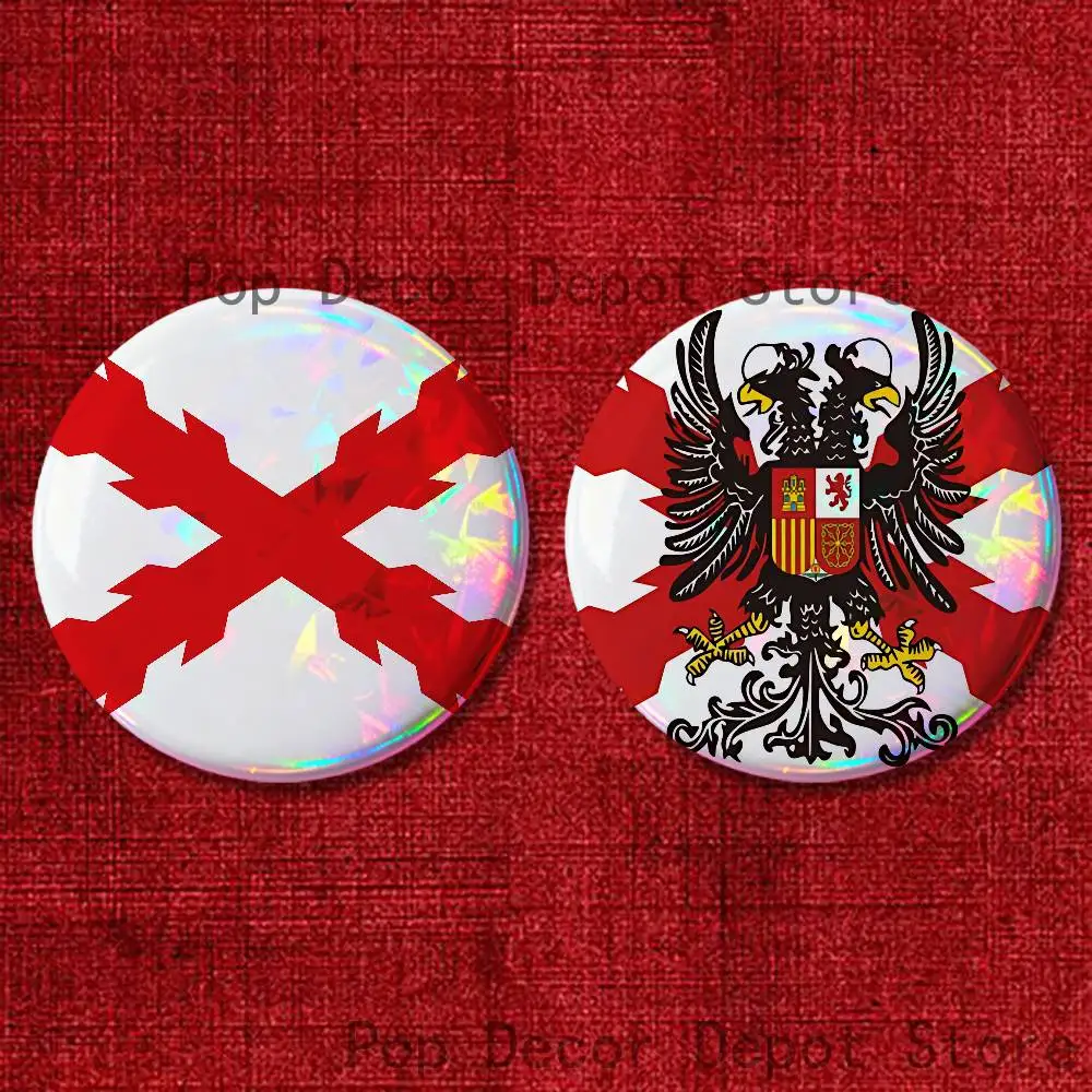 

Cross of Burgundy Spanish Empire 32mm 58mm 75mm 44mm 25mm Anime Badges Brooches DIY Pins Decorations Birthday Valentine Gifts