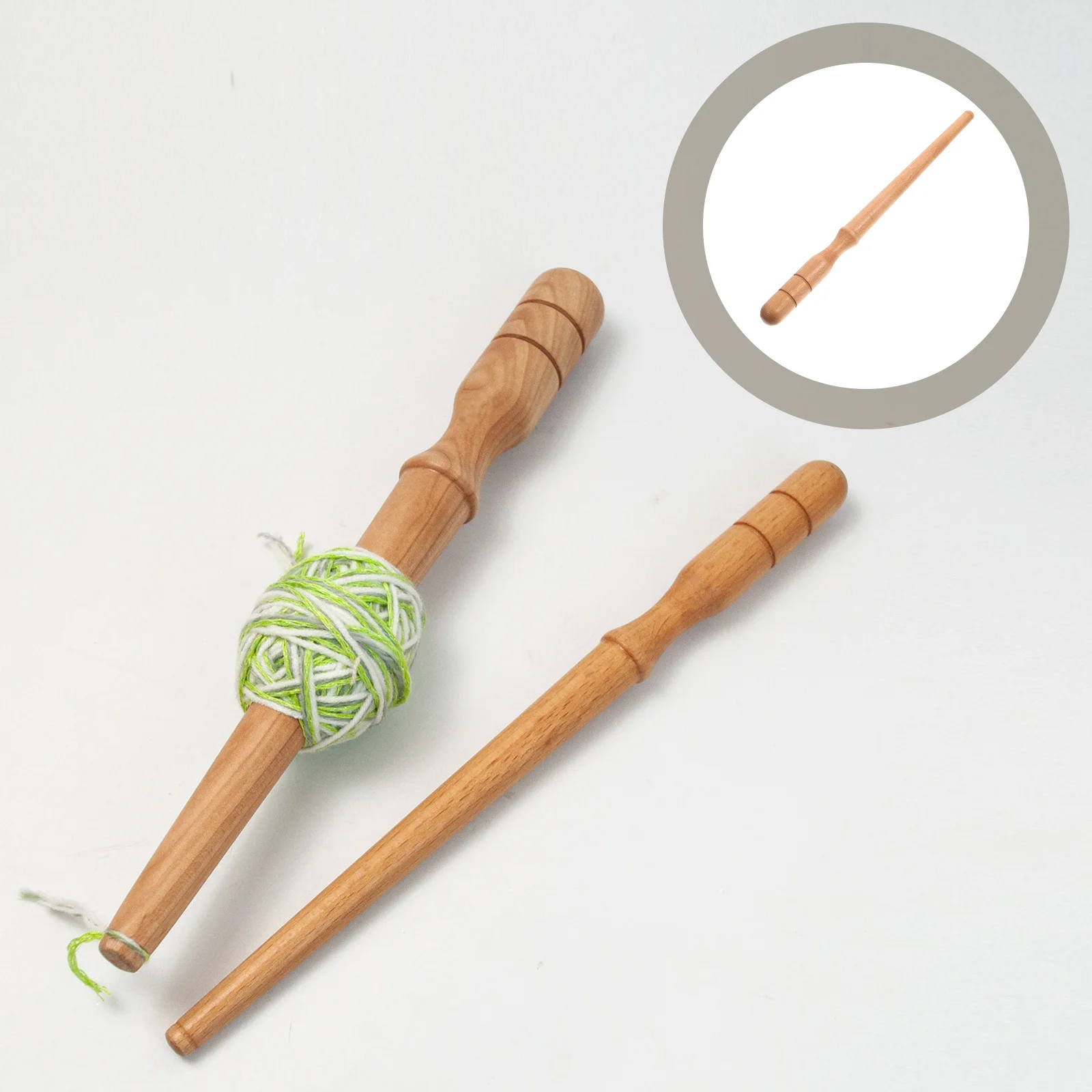 

Yarn Ball Winder High-Class Wood Durable Winding Stick Non-Slip Grip Organizer Tool for Yarn Wool String Home Supplies