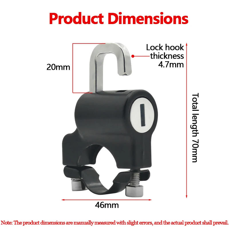  Universal Motorcycle Helmet Lock Anti-Theft Fixed Lock for Bicycle Bike Metal Multi-function Moto Accessories