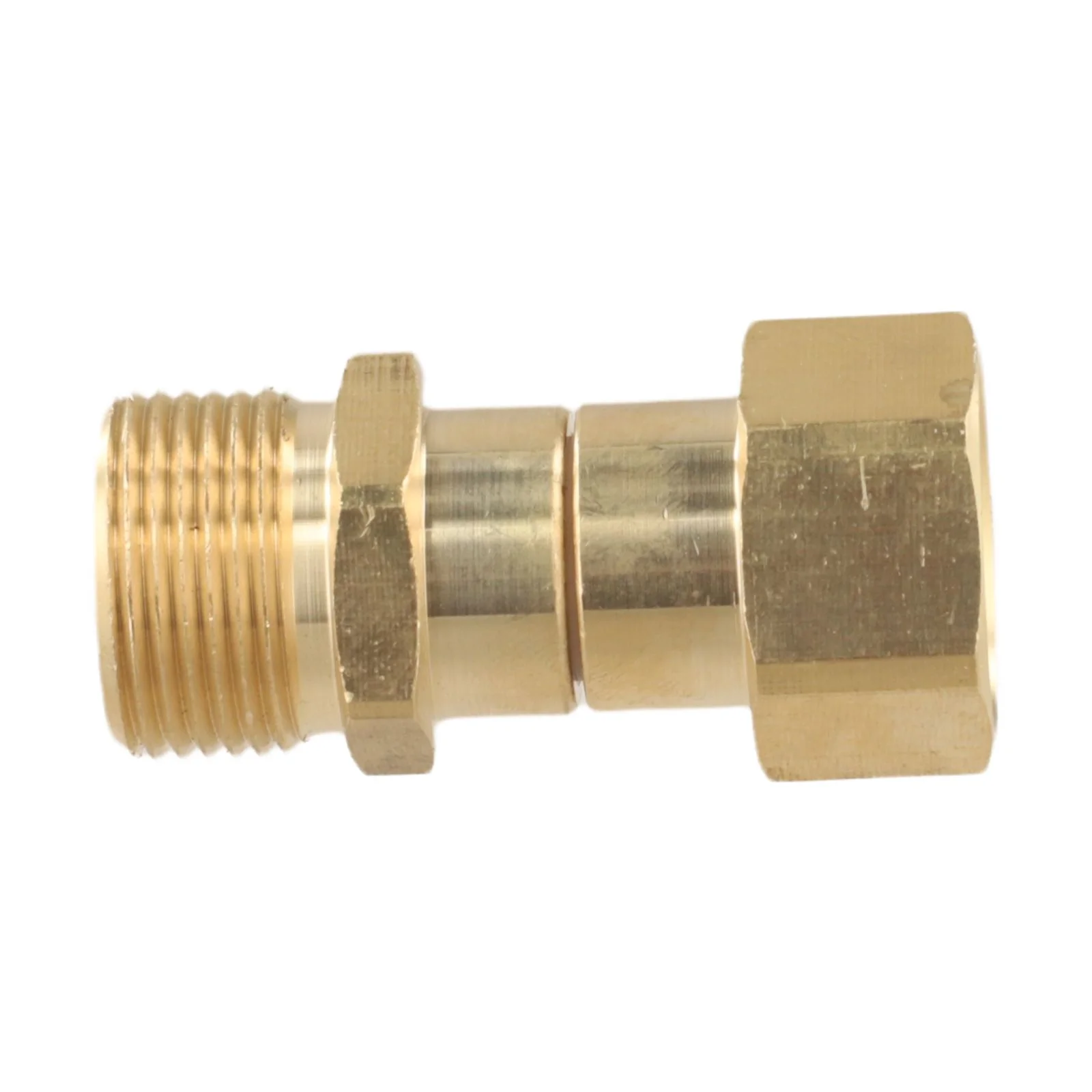 Pressure Washer Hose Connector with M22 15mm Threaded Swivel Joint for Reduced Hose Twisting and Operator Strain