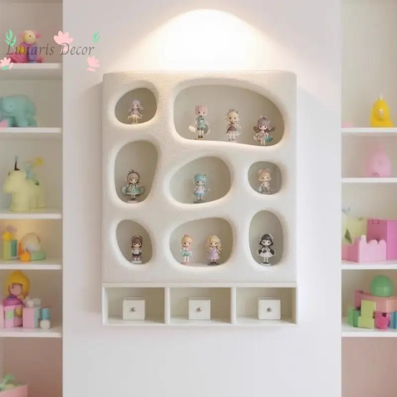 Creative high-end figure wall display cabinet Internet celebrity figure rack boutique Internet celebrity POP MART figure rack