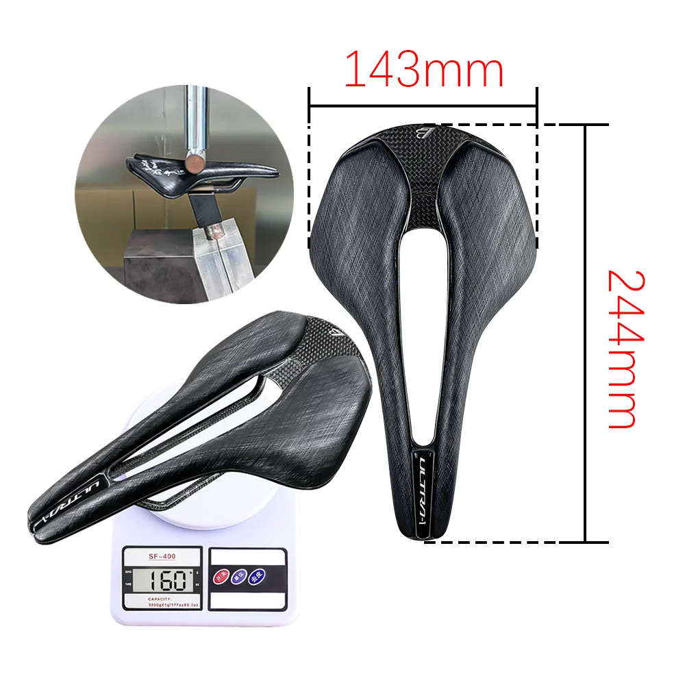 BALUGOE  Triathlon TT Time Trial Bicycle Saddle MTB Bicycle Saddle Road Bicycle Long nose Carbon Fiber Bottom Shell Saddle
