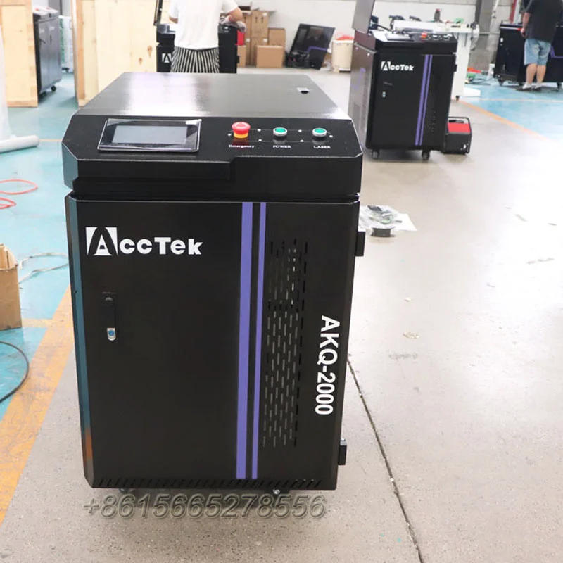 AccTek 2000w FIber Laser Rust CLeaner for Stripping Rust on Automotive Vehicles and Construction Steel