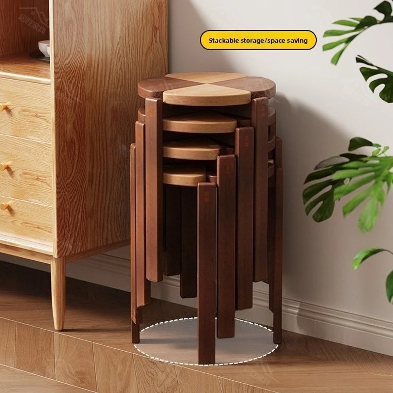 

Four Leaf Clover Round Stool for Home Premium Dining Bench for Kitchen High End Vanity Seat Space Saving Stackable Guest Stools