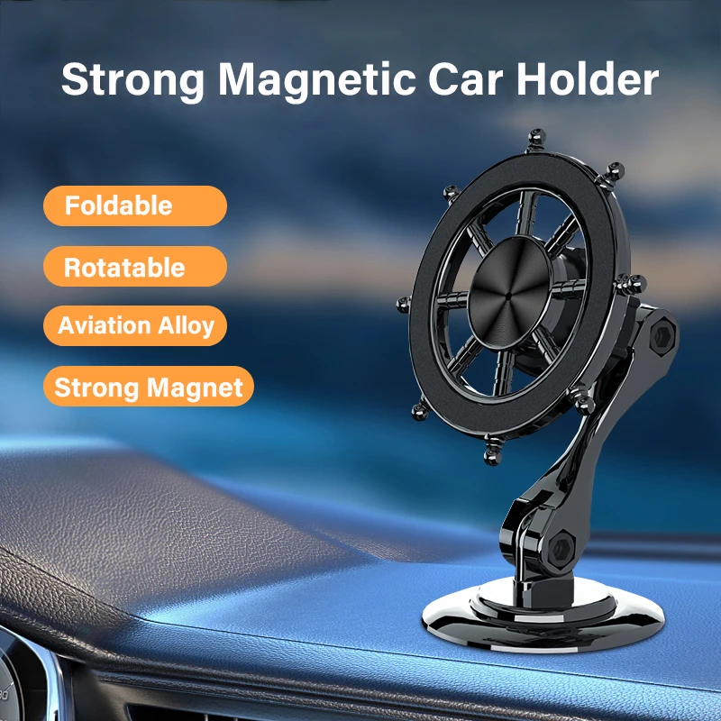 Universal 360° Strong Magnetic Phone Holder for Magsafe Mobile Phone Stand Air Vent Magnet Mount GPS Support For iPhone Xiaomi