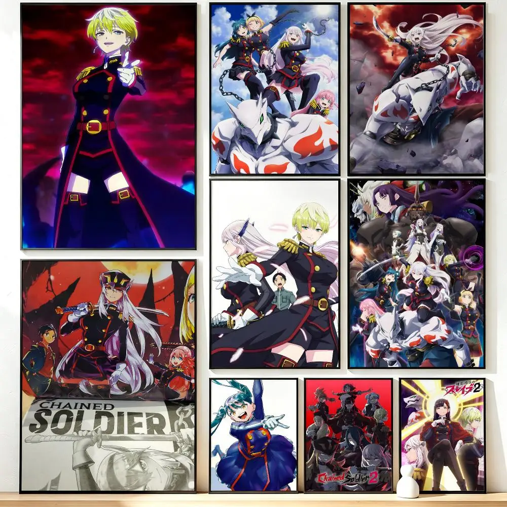 Modern Aesthetic Wall Art Poster anime Chained Soldier Poster for Office Home Decor Interior Large Wall Picture Print