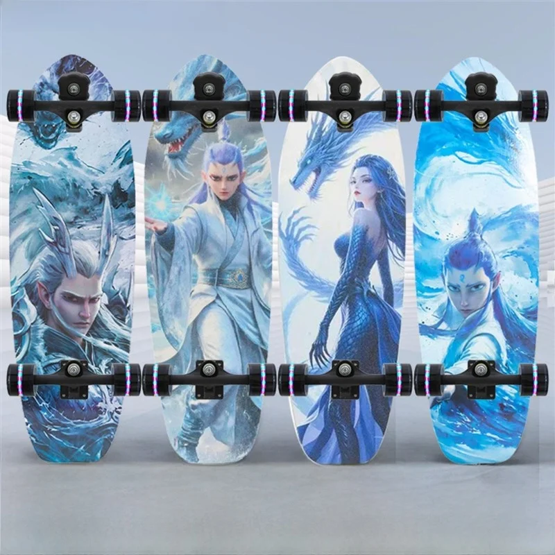 beginner-children-and-adults-surfboard-skateboard-land-surfing-board-turning-professional-no-pedal-for-girls-aged-6-to-12