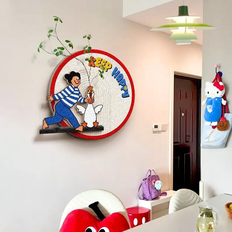 

Dopamine dining room decoration cute cartoon children's room mural cream wind entrance living room hanging painting dining table