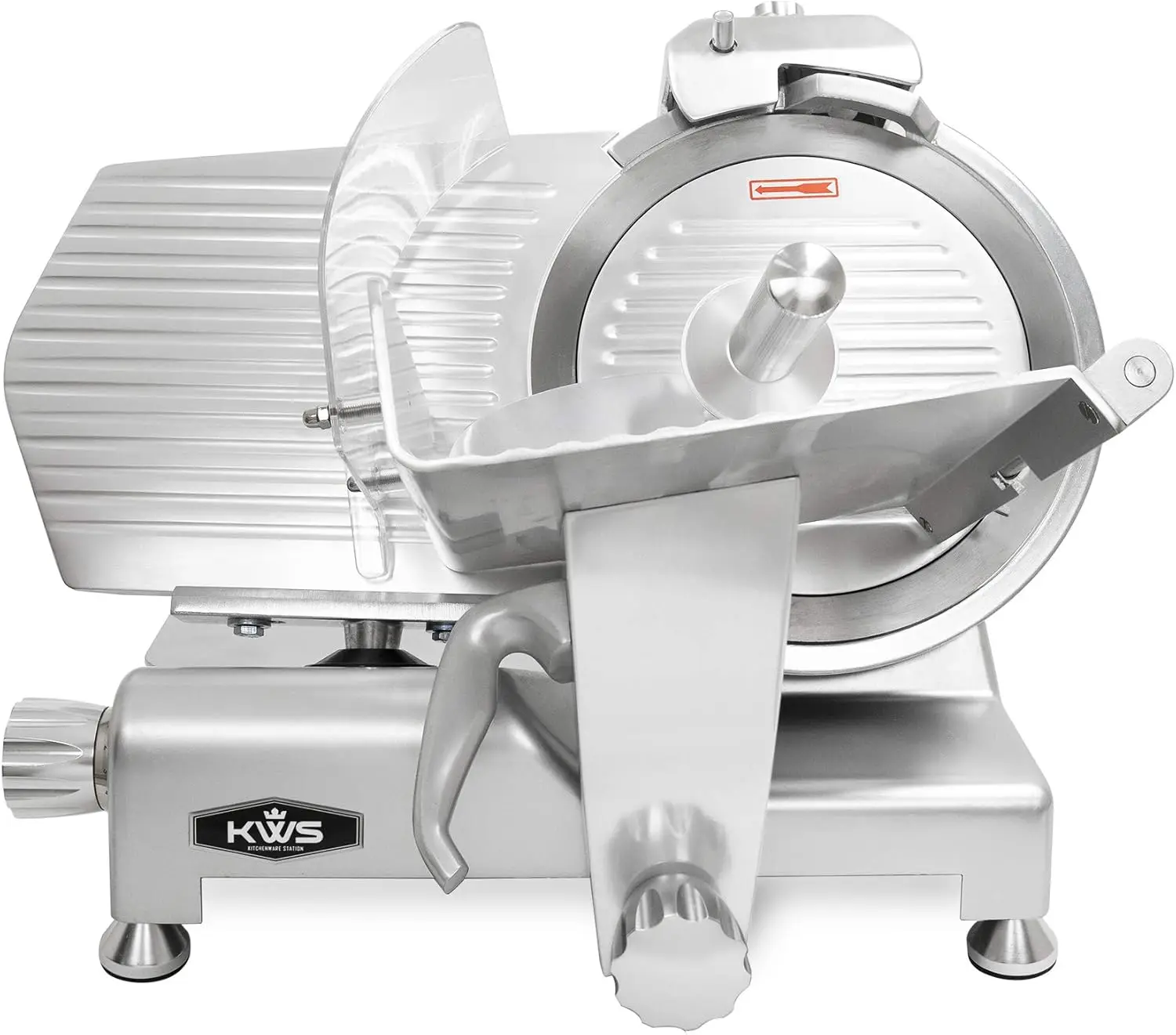 MS-12ES Metal Collection Commercial 420W Electric Meat Slicer 12-Inch with 304 Stainless Steel Blade & Extended Back Space,