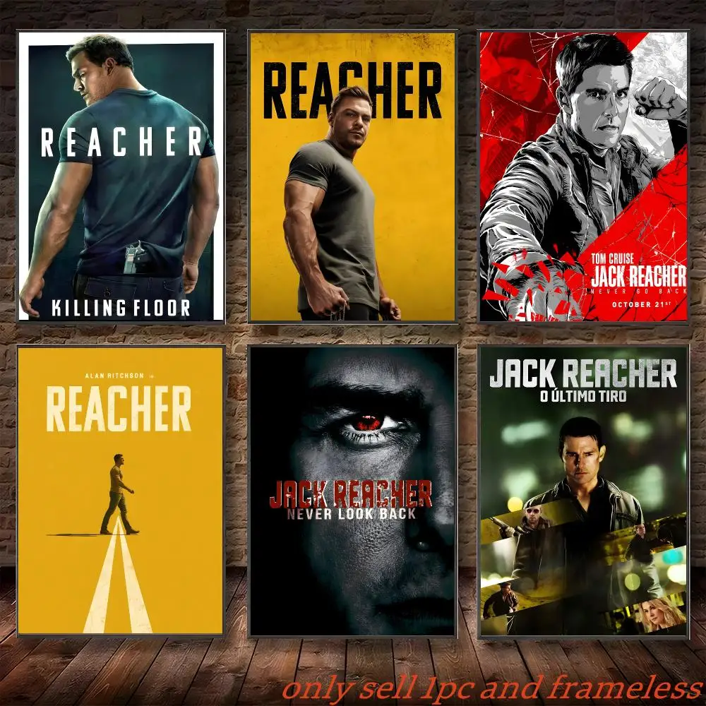 Movie Jack Reacher-A Poster Self-adhesive Painting with prints Home bedroom living room decoration