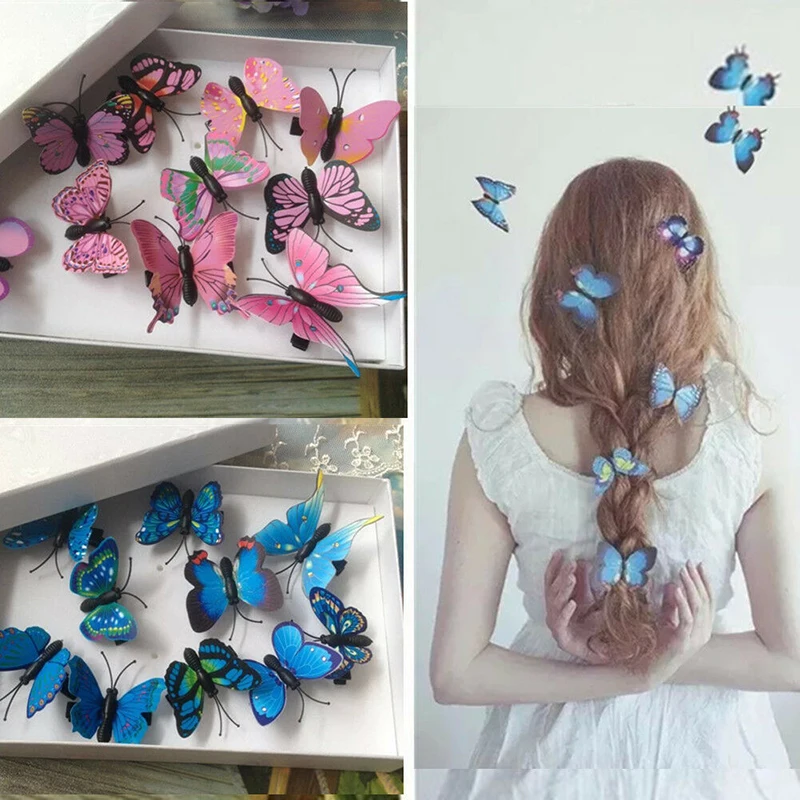 5pcs Women Butterfly Hair Clips Bridal Hair Accessory Wedding Photography Costume Hair Accessories Hair Clips