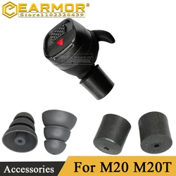 EARMOR-auriculares tácticos M20 de silicona, accesorios de repuesto para auriculares, esponja de tiro, accesorios para M20/M20T