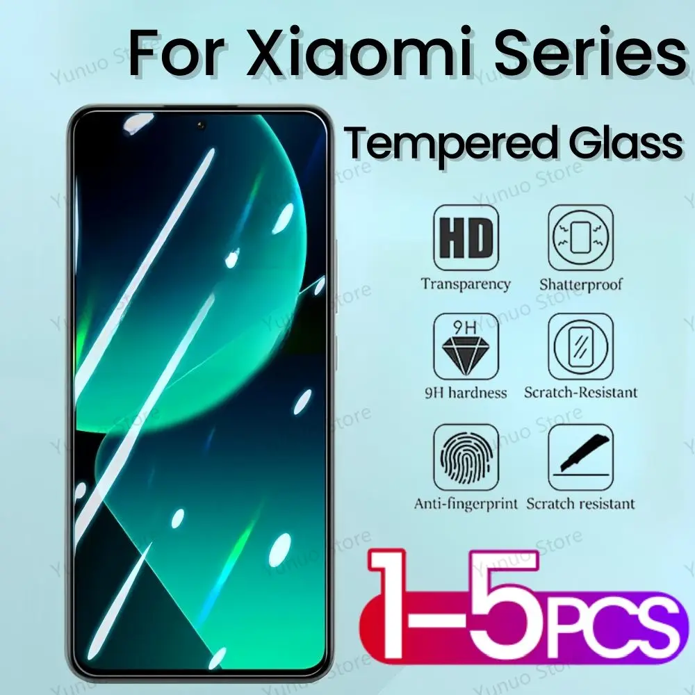 1-5PCS Protective Glass For Xiaomi 13T Pro 12T 11T 10T Pro 12TPro Tempered Glass HD Screen Protector On Mi 13TPro Accessories