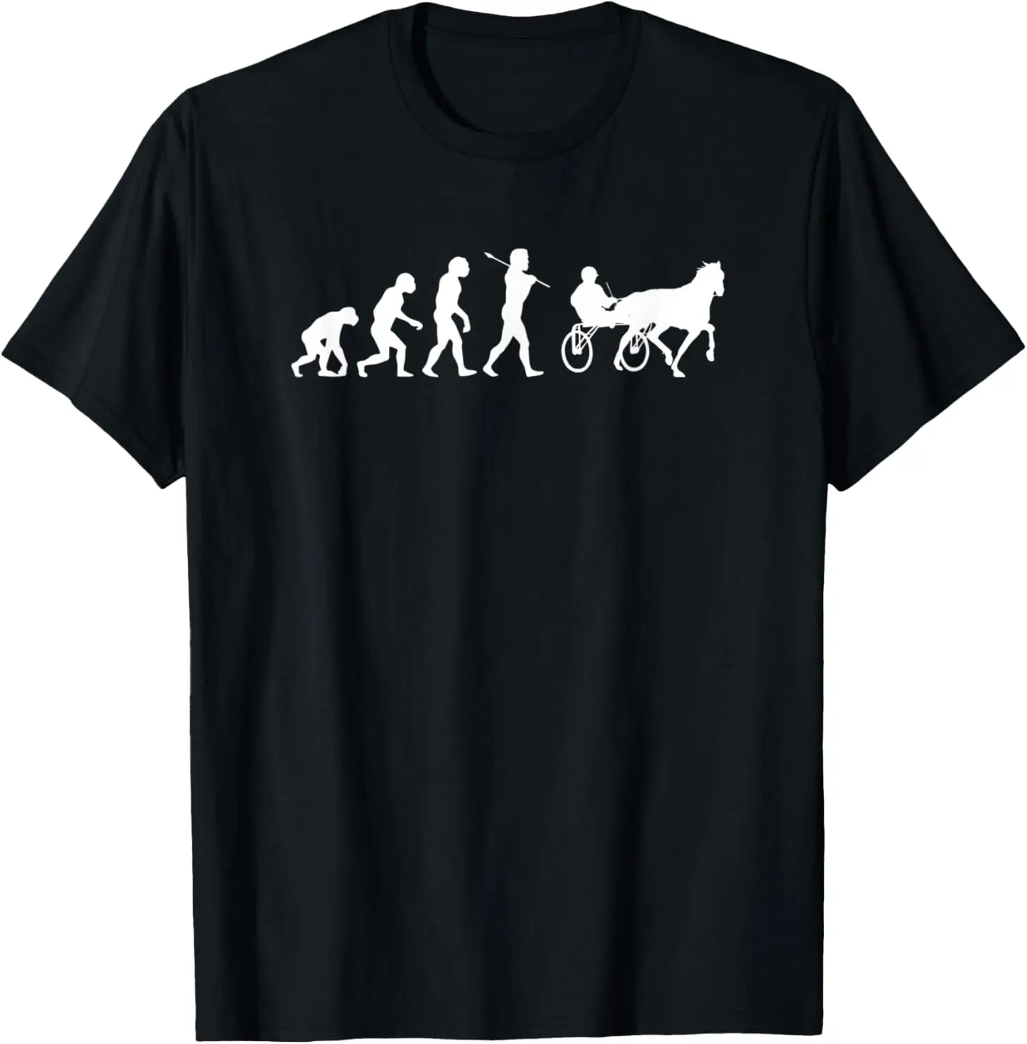 Harness racing evolution, horse harness racing T-Shirt