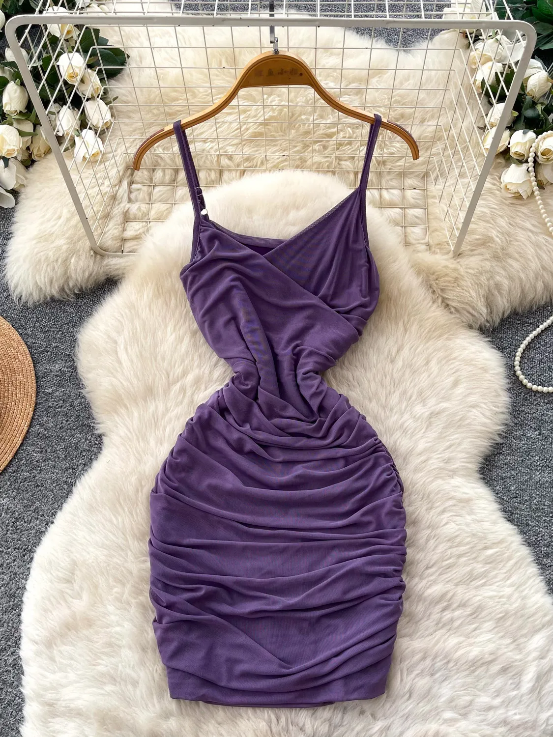 Women's Pink Cami Dress Sleeveless Off Shoulder Mini Dress Vintage Elegant Korean Style Sexy Slim Elegant Bodycon Dress Summer