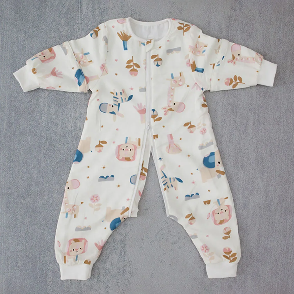 Sleeping Bag For Babies 6 Months Girls Jumpsuit With Removable Sleeves Spring Autumn Cartoon Sleepsack Blanket Sleeper Pajamas view 5