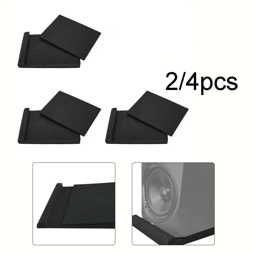 2/4Pcs การแยกลําโพงแผ่นเดสก์ท็อปลําโพงอะคูสติกโฟมแผ่นความหนาแน่นสูง Sound Proof แผง 28*19*4 ซม.