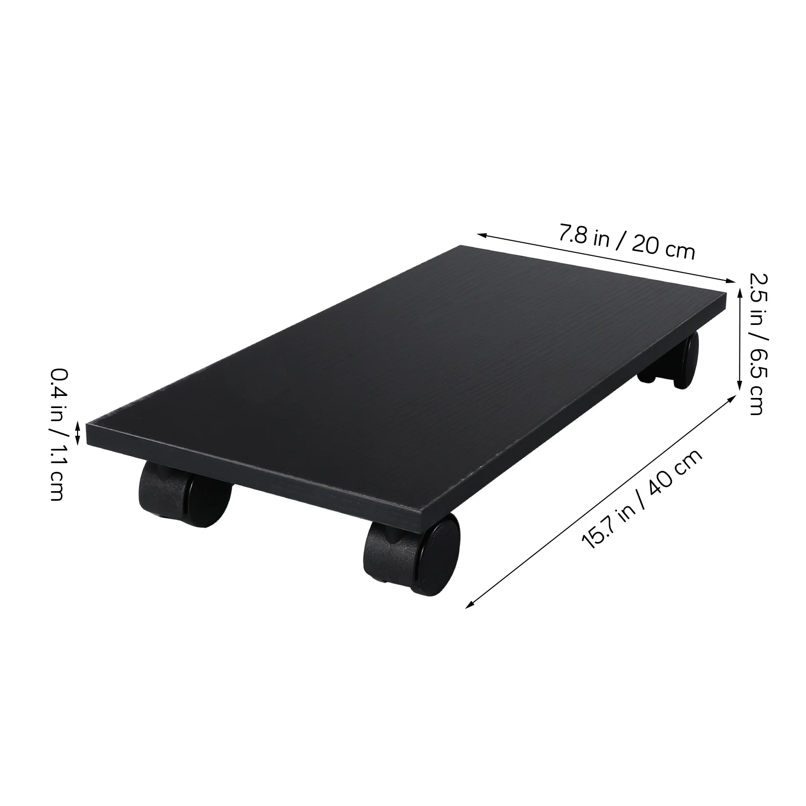 حامل كمبيوتر دوار لوحدة المعالجة المركزية البرجية - 4 عجلات مع زاوية قابلة للتعديل - حامل كمبيوتر مثبت على الأرض لألعاب المكتب