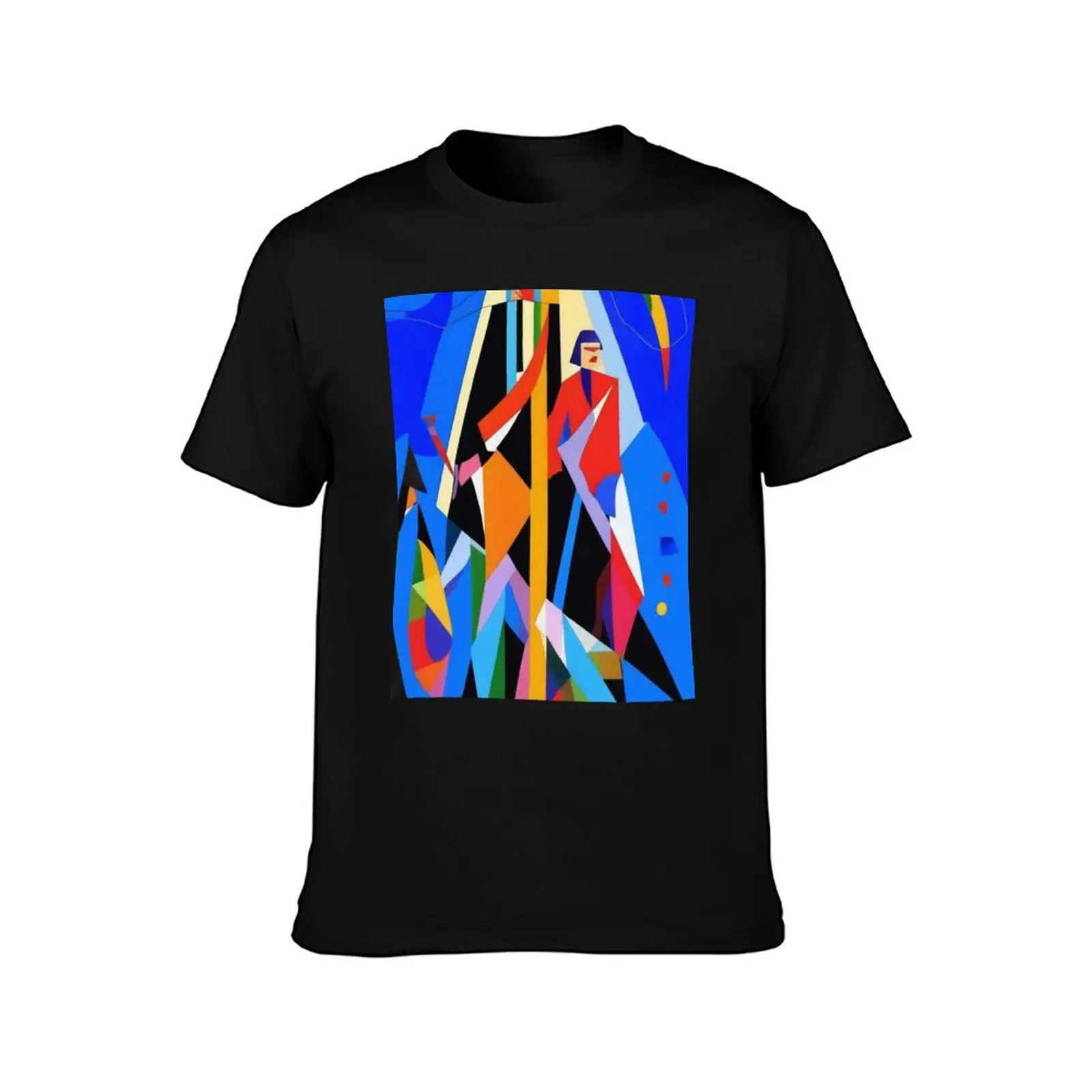 A vividly colored abstract composition T-Shirt Sporty Breathable Short Sleeve T-Shirt