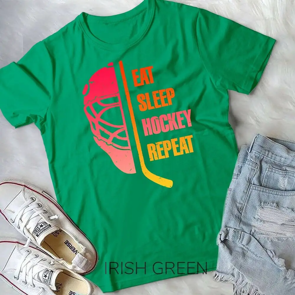 Eat Sleep Hockey Repeat Christmas Tshirt Teen Adult Hockey Unisex T-shirt