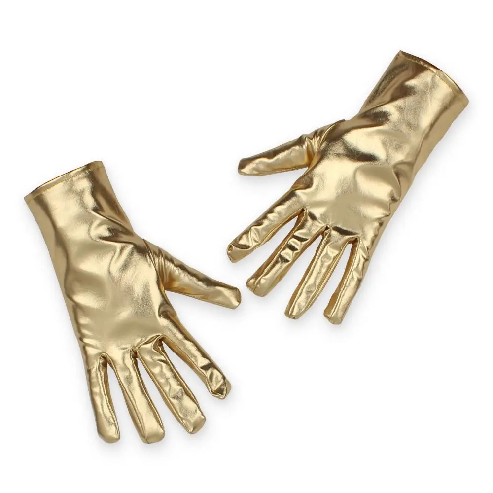 Fashion Shiny Women Leather Gloves Cosplay Thin Style Driving Gloves Gothic Punk Stage Performances Mittens Clubwear