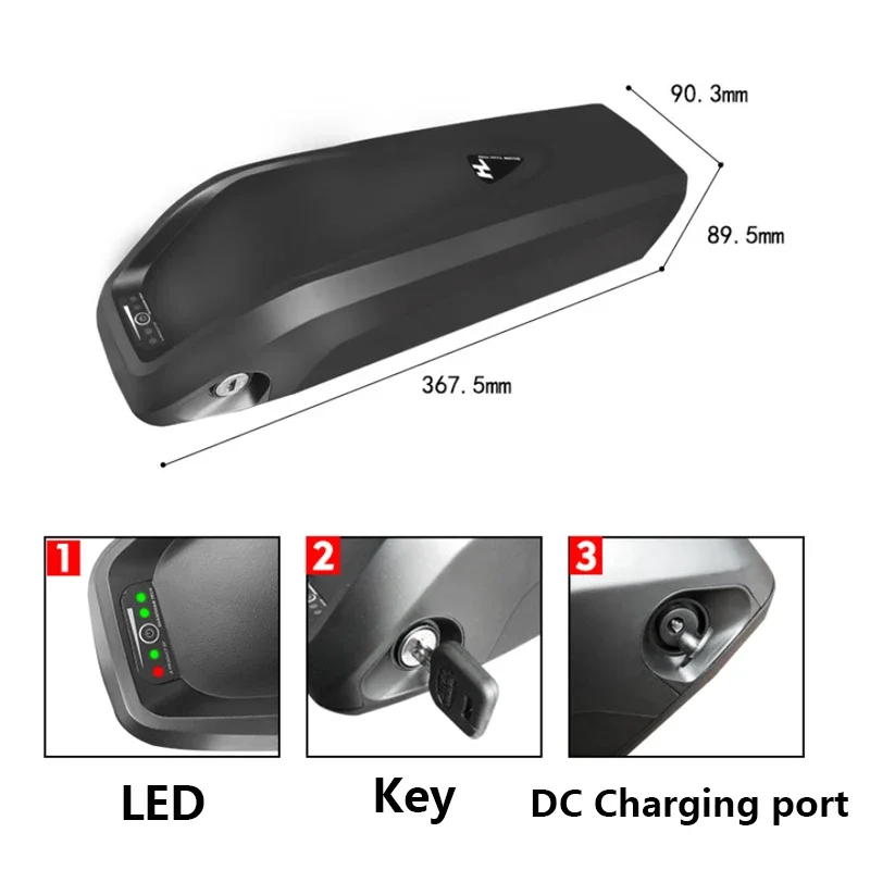 Original eBike Battery 48V 30Ah Hailong 30A BMS Electric Bicycle Downtube Lithium Battery Pack For 1000W 750W 500W 250W Motor