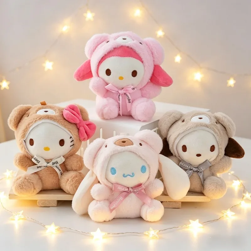 

Plush Keychain Toy Doll Kawaii Hello Kitty Melody Cinnamoroll Cartoon Backpack Pendant Decoration Birthday Gift For Girl
