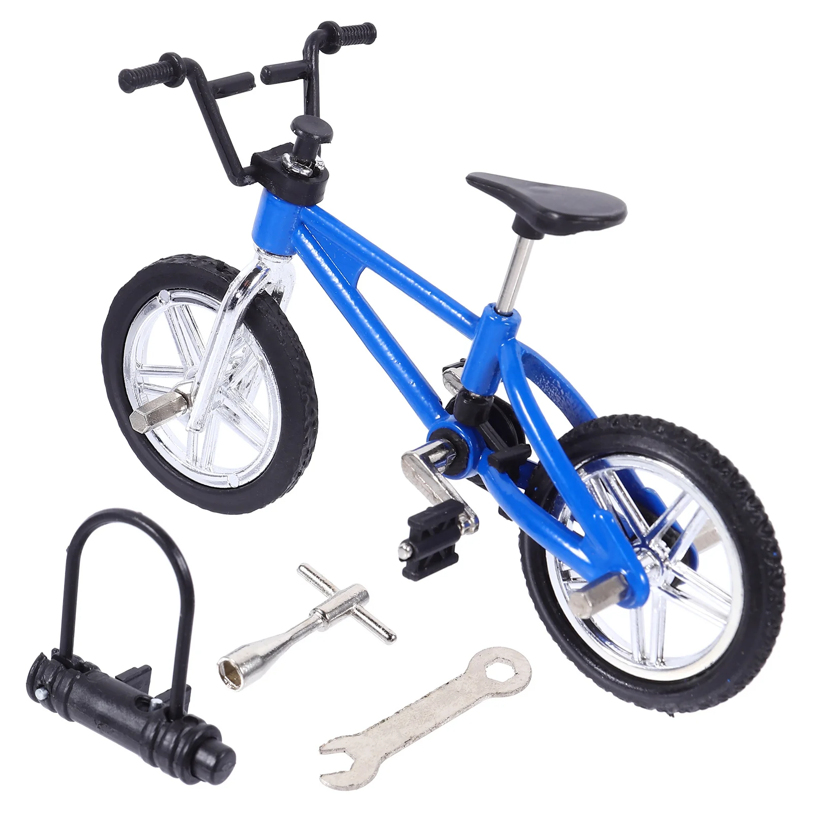 1 セットミニフィンガーバイク合金ダイキャストシミュレーション自転車デスクトップ子供のための細かい職人技耐摩耗性素材