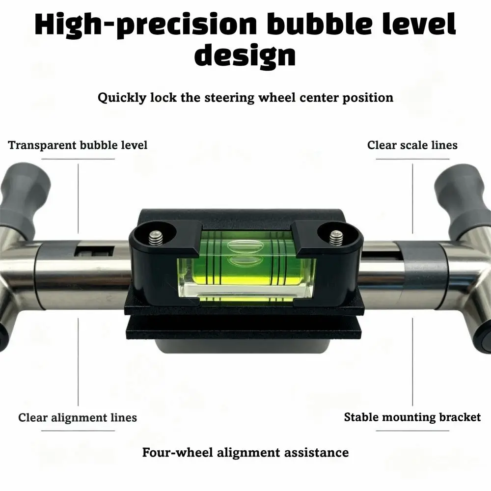 High Precision Steering Wheel Centering Tool Auto Wheel Alignment Steering Positioning Spirit Level Bubble Adjustable