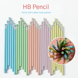 20Pcs/Lot Petal Pencil HB Macaron Resin Pencils with Eraser Cute Flower Shaped Pen School Office Writing Supplies Stationery