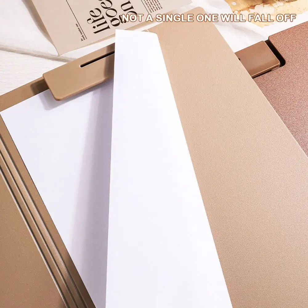 

Dual-use Verhical Plate Clamp Waterproof with Metal clip Clipboard Durable Thickened Test Paper Storage Organizer Students