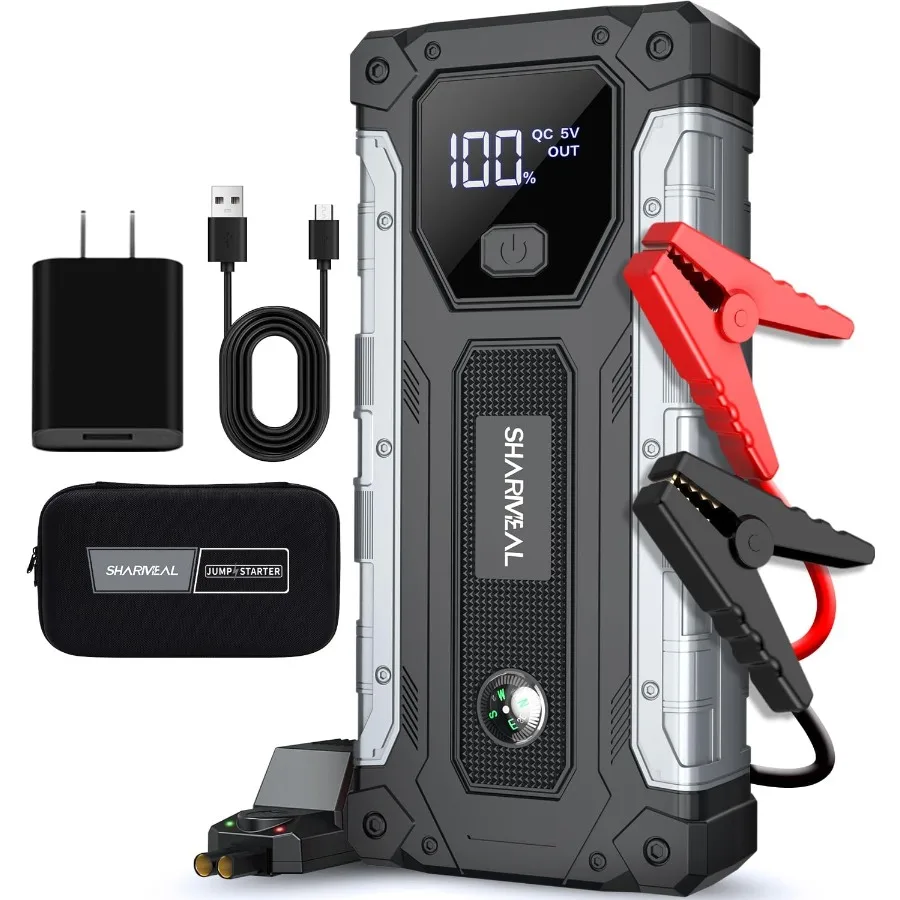 

Car Battery Jump Starter 6000A Jump Starter Battery Pack for All Gas and 10.0L Diesel Engines Compact 12V Portable Jump Box wit
